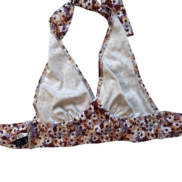 SHEIN Ditsy Floral Cropped Halter Top & Pants Set - Picture 9 of 11